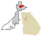 Fulton County Georgia Incorporated and Unincorporated areas Alpharetta Highlighted